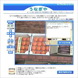  ライブカメラ被写体認識買い物システム