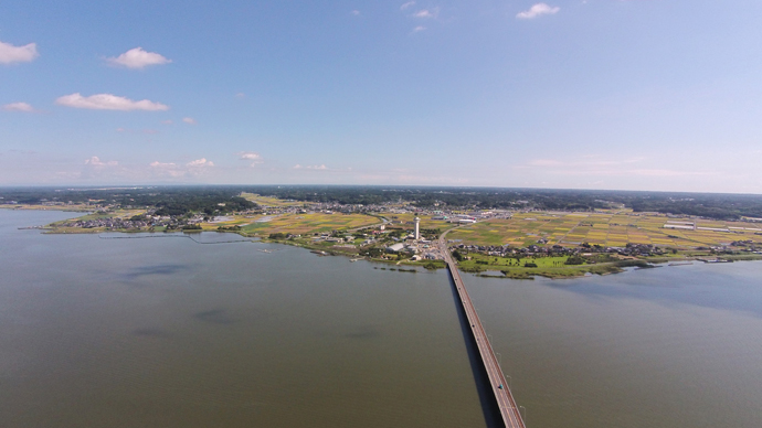 霞ヶ浦大橋・行方市眺望